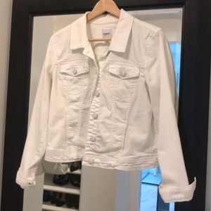 Kensie Jeans - white Jean jacket - worn once- L